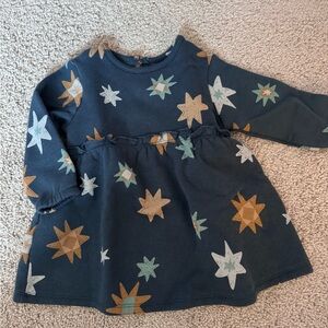LC Lauren Conrad Kids Dress - Blue and Tan Star Print